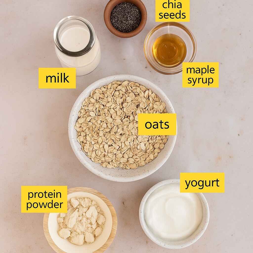 ingredients for protein oats recipe