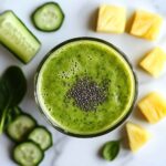 detox drinks smoothies with lemon and spinach