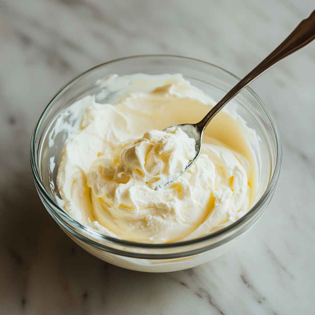 Mixing filling for high-protein cheesecake
