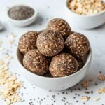 Protein balls without peanut butter in a bowl