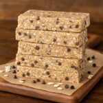 Sliced 8 ingredient protein bars on board
