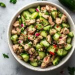 Tuna cucumber salad recipe card
