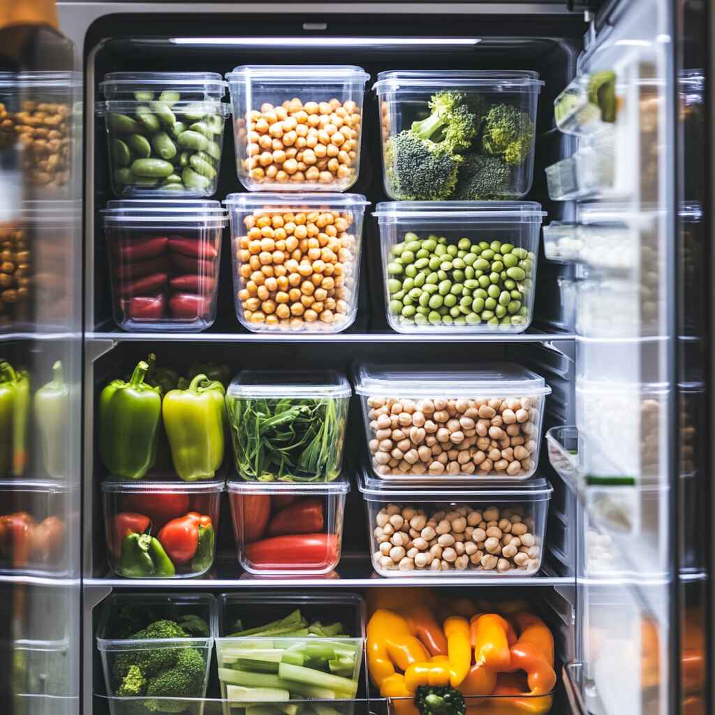vegan high protein meal prep fridge ingredients