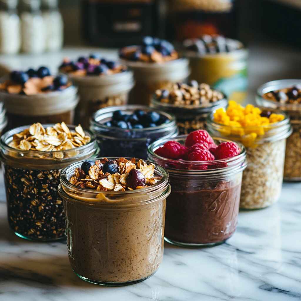 vegan high protein snacks meal prep jars