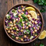 Chickpea cabbage salad with lemon vinaigrette