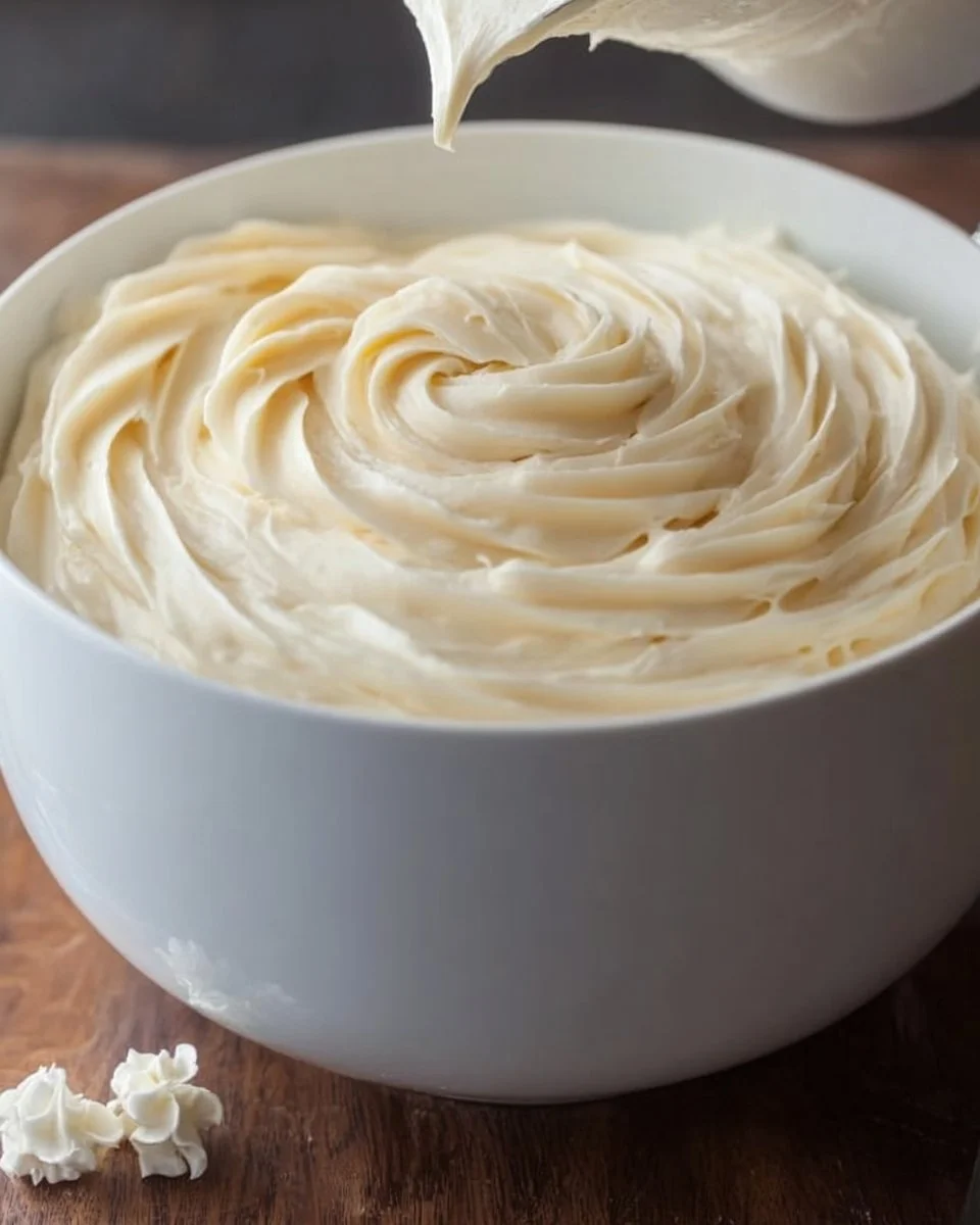 Velvety buttercream frosting swirled on a cake for a delightful finish