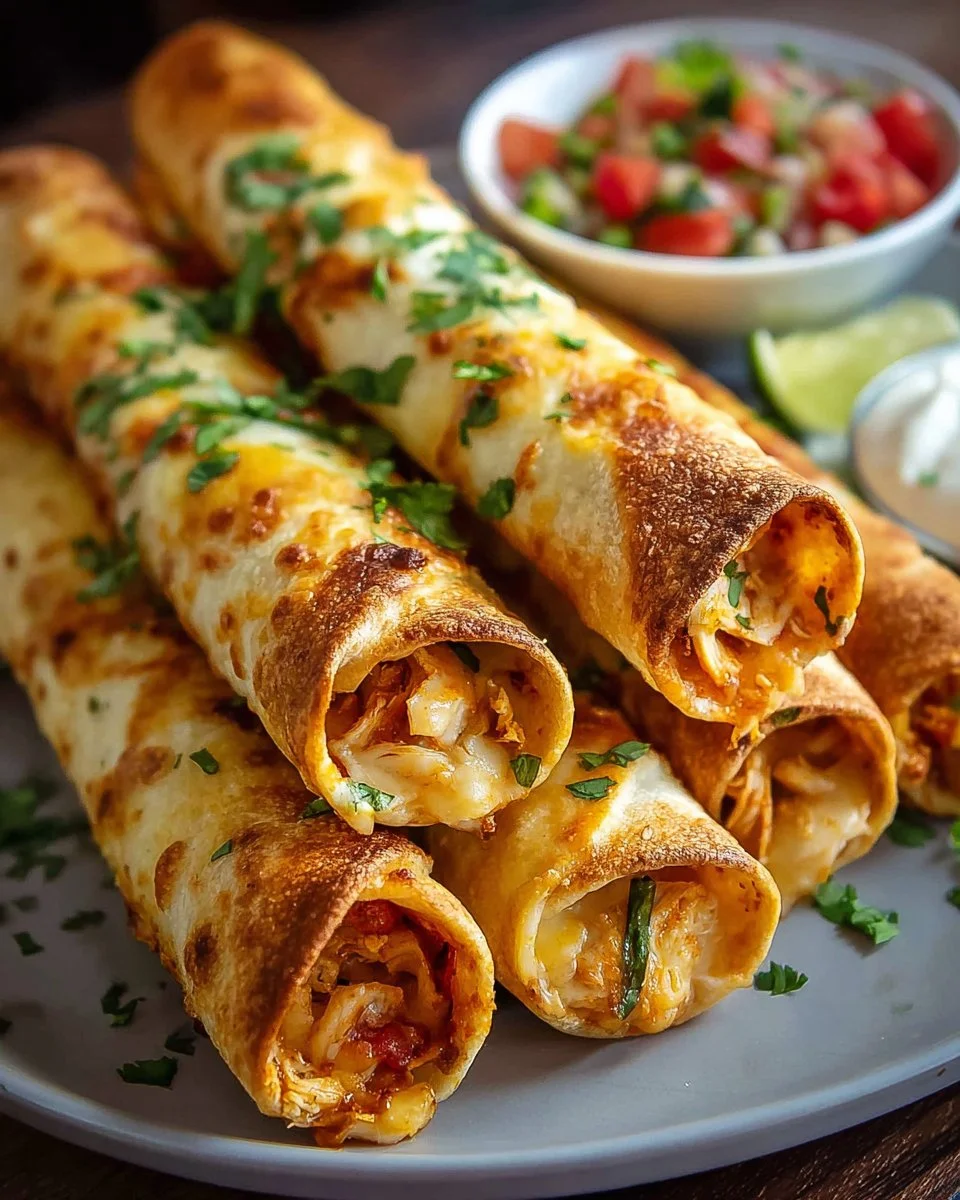 Baked Chicken Taquitos