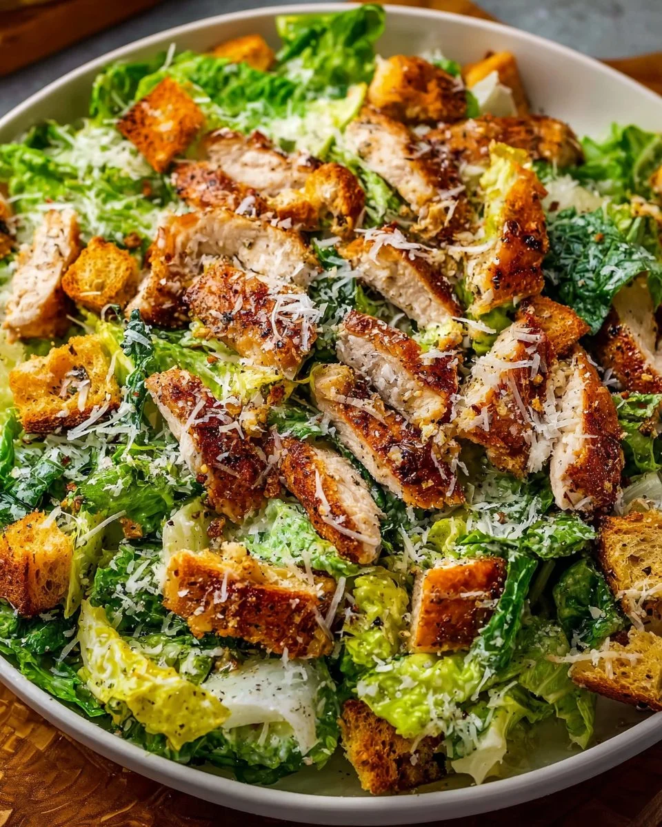 Best Chicken Caesar Salad with Homemade Croutons