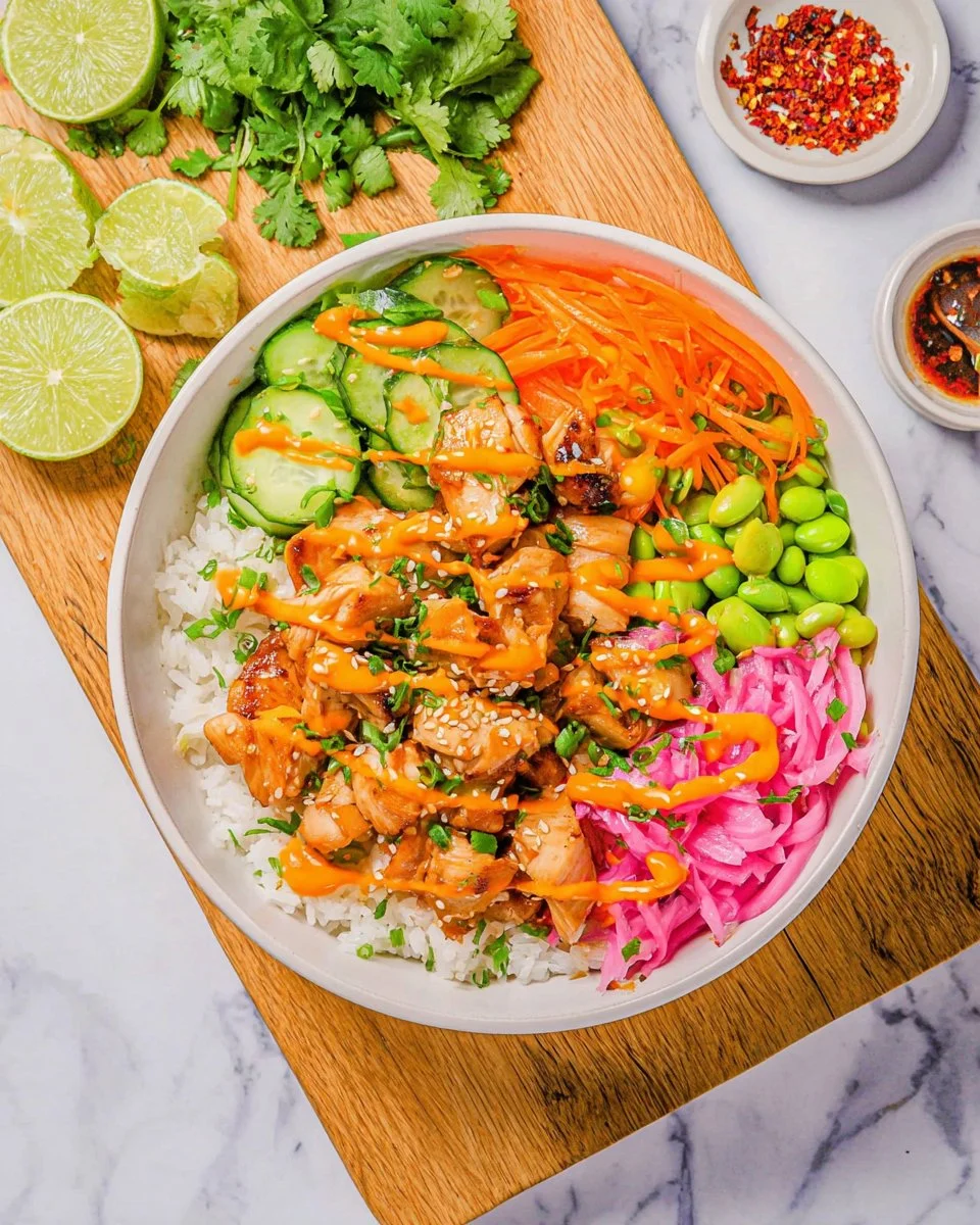 30 Minute Chicken Poke Bowls