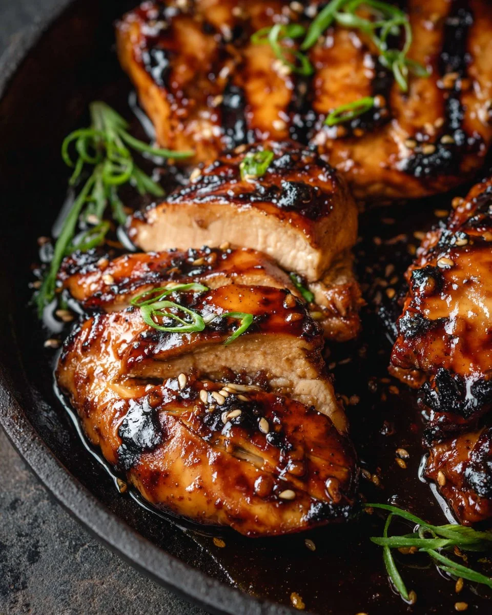 Asian chicken marinade in a bowl with spices and ingredients ready for marinating.