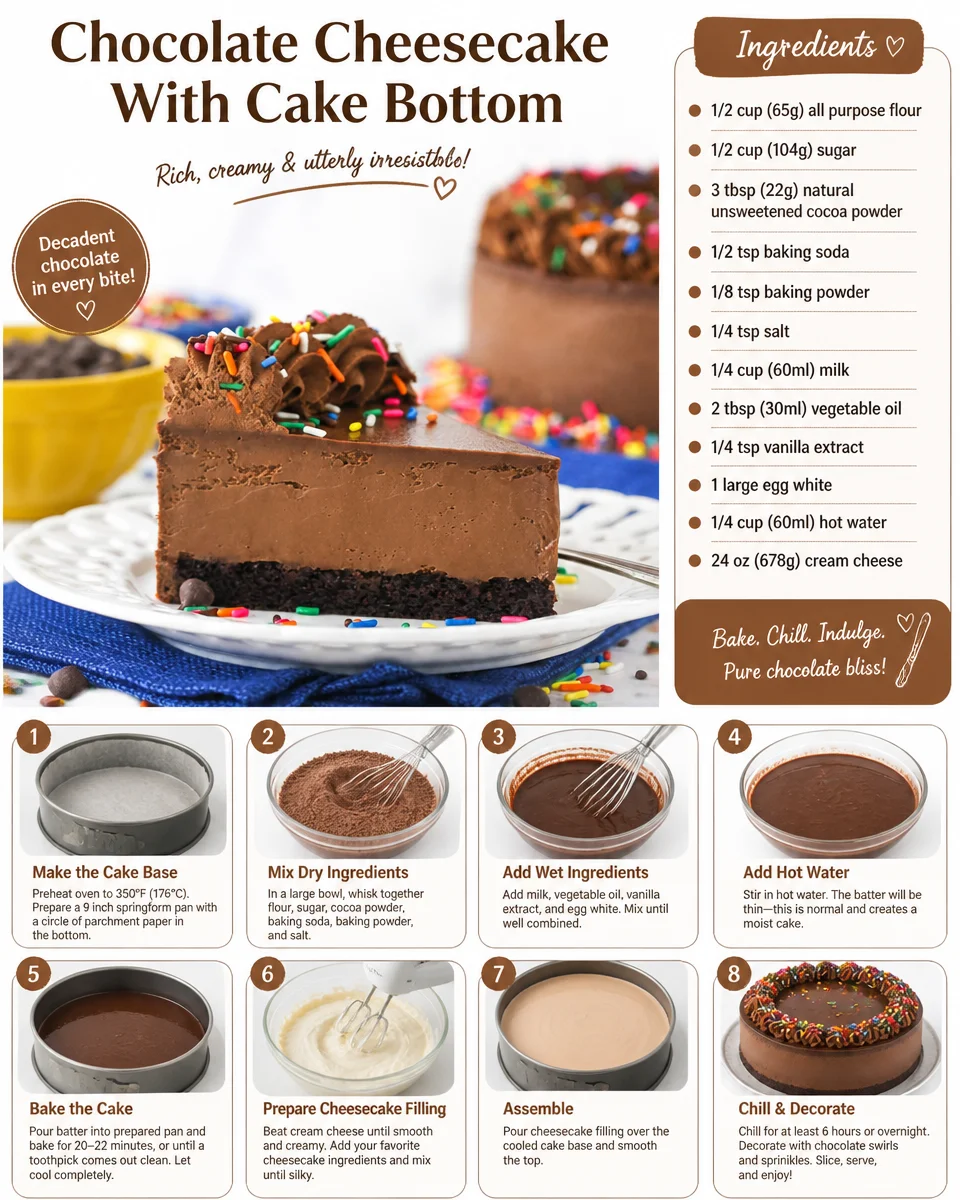 Chocolate Cheesecake With Cake Bottom