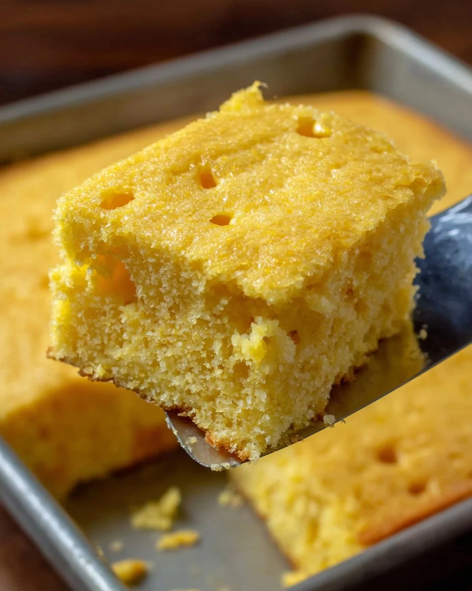 Delicious corn casserole dish ready to serve for a crowd