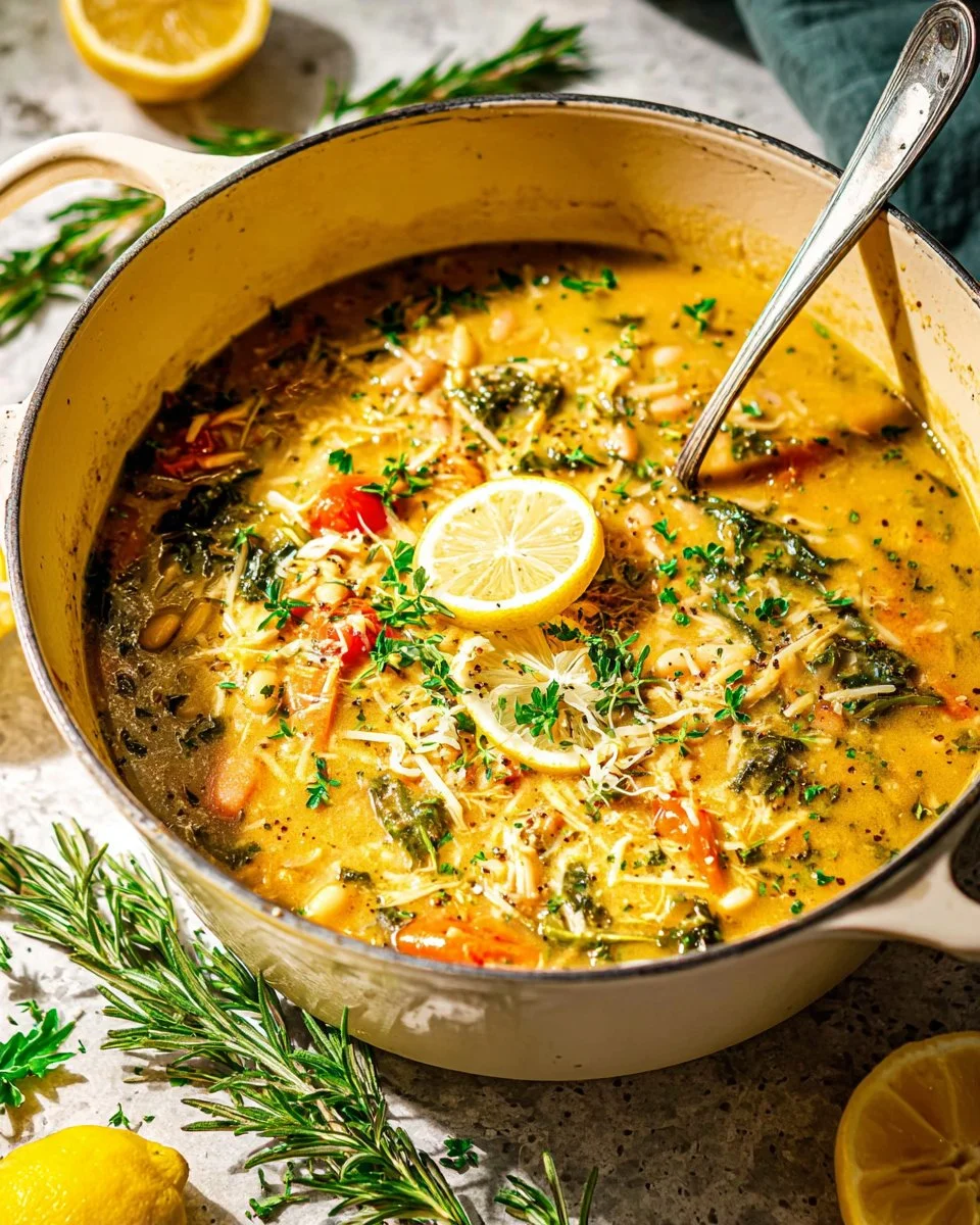 Double White Bean Lemon Stew