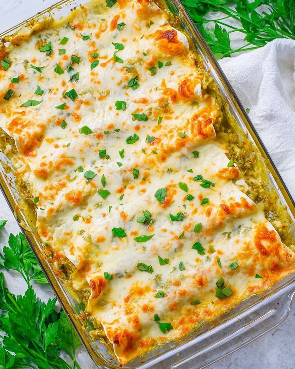 Green Sauce Chicken Enchiladas