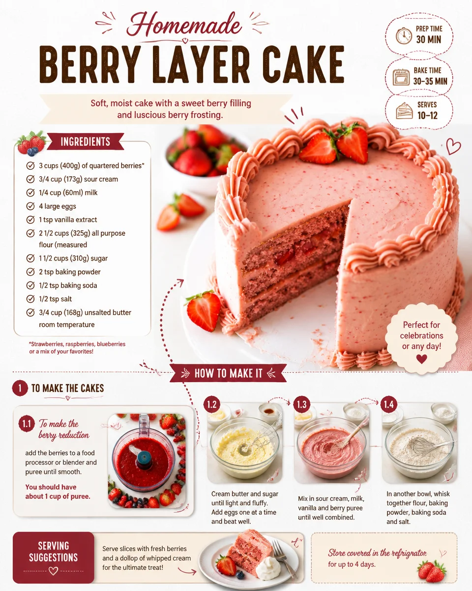Homemade Strawberry Cake