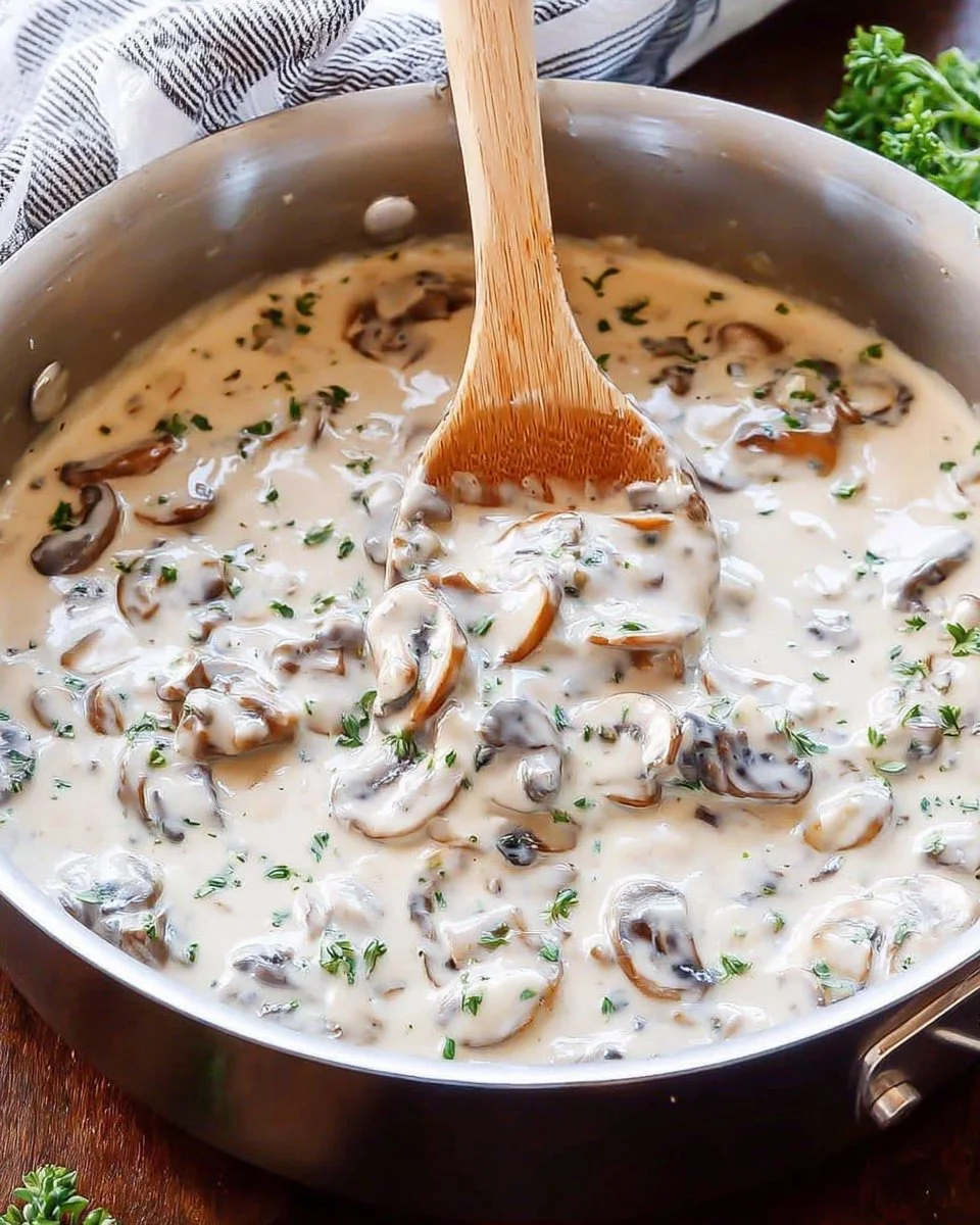 Delicious mushroom sauce recipe enhancing various dishes.
