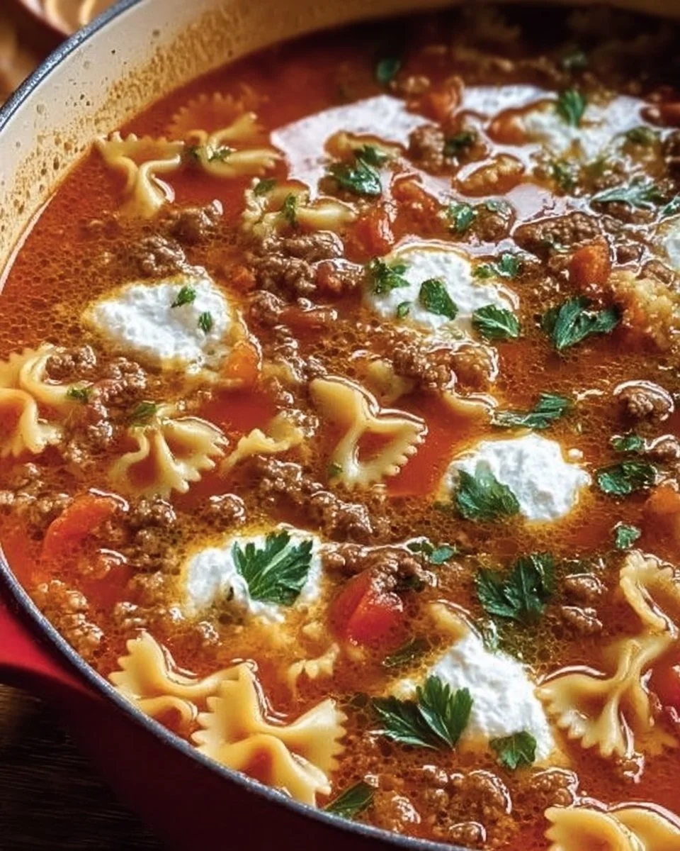 One-Pot Lasagna Soup