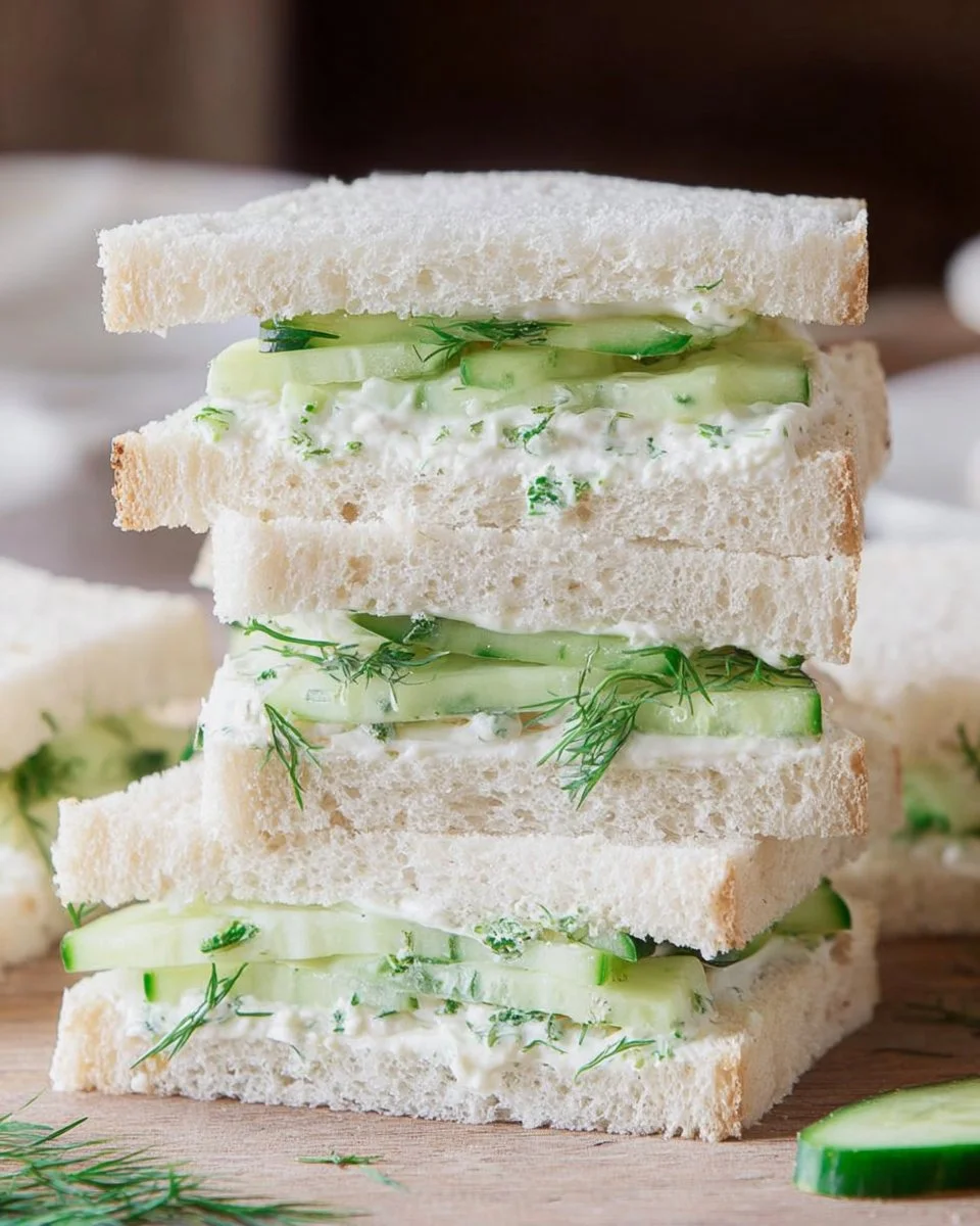 Refreshing Cucumber Cream Cheese Sandwich