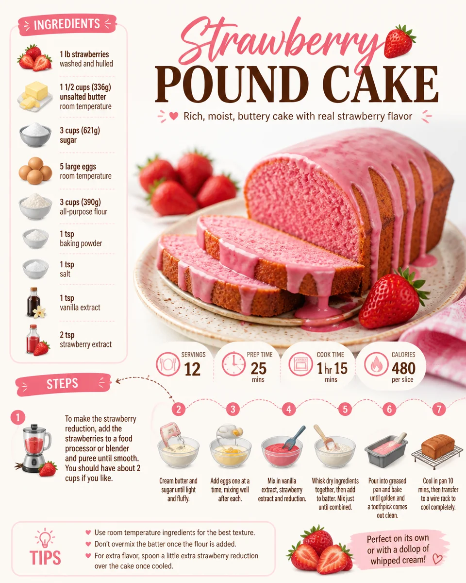 Strawberry Pound Cake