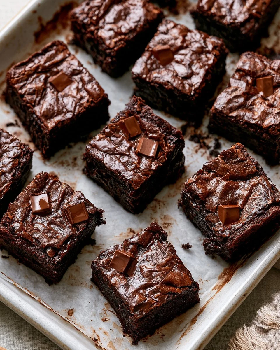 Delicious 9x13-inch brownies made from a classic brownie recipe