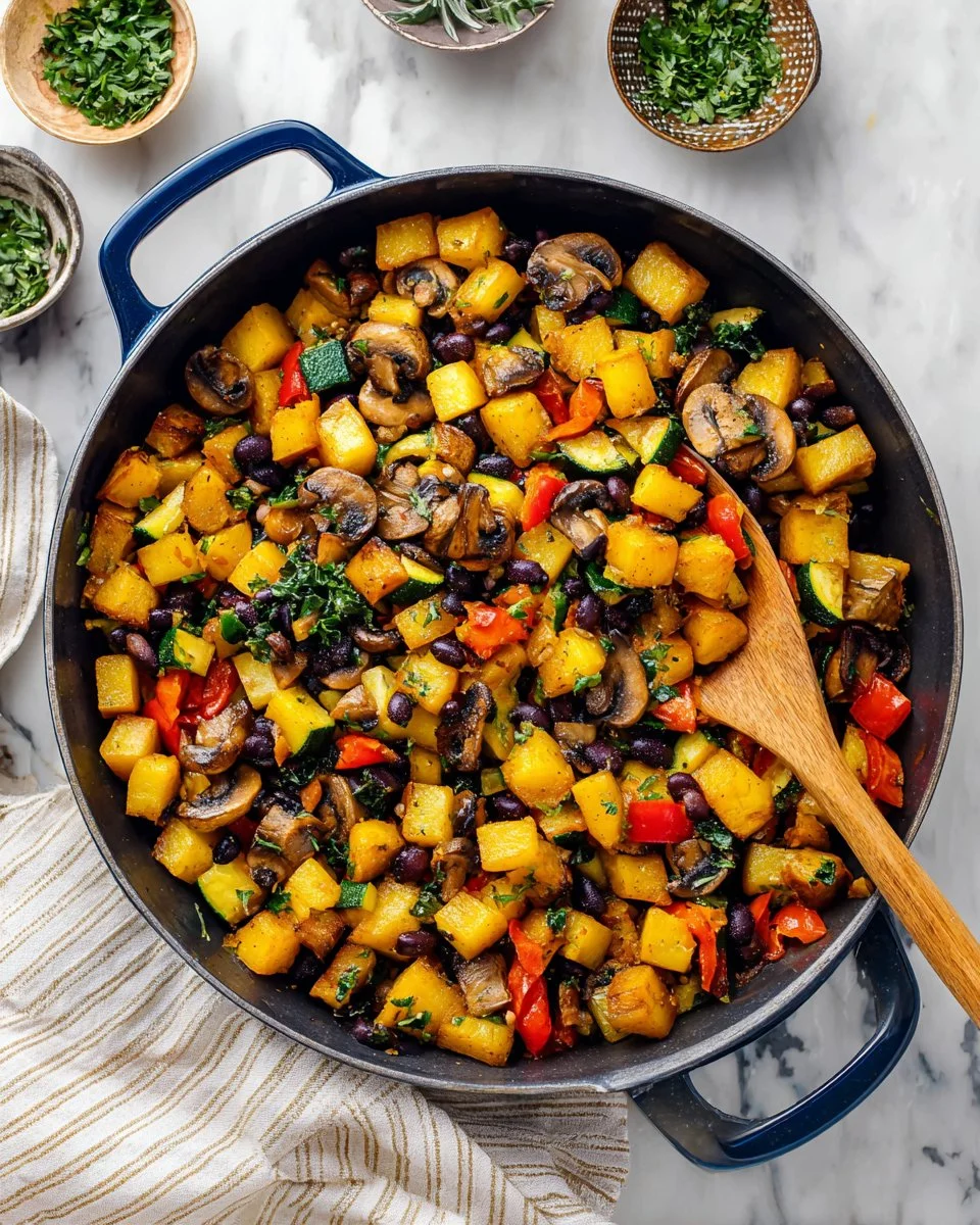 Delicious breakfast hash served in a colorful bowl with fresh ingredients