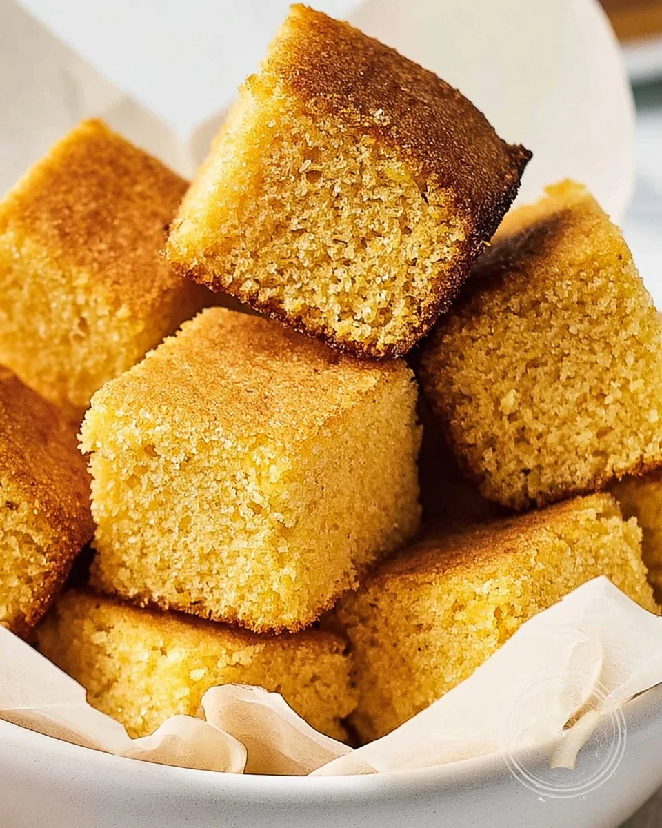 Delicious homemade brown sugar cornbread served warm with butter.