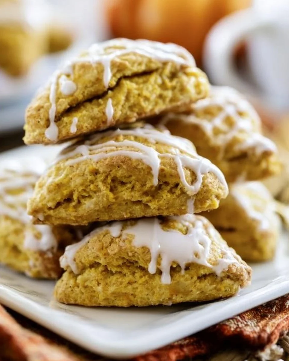 Delicious butternut squash scones served on a rustic plate