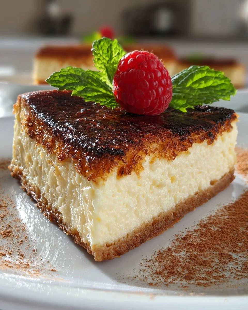 Delicious homemade cheesecake bars with a creamy filling and graham cracker crust.
