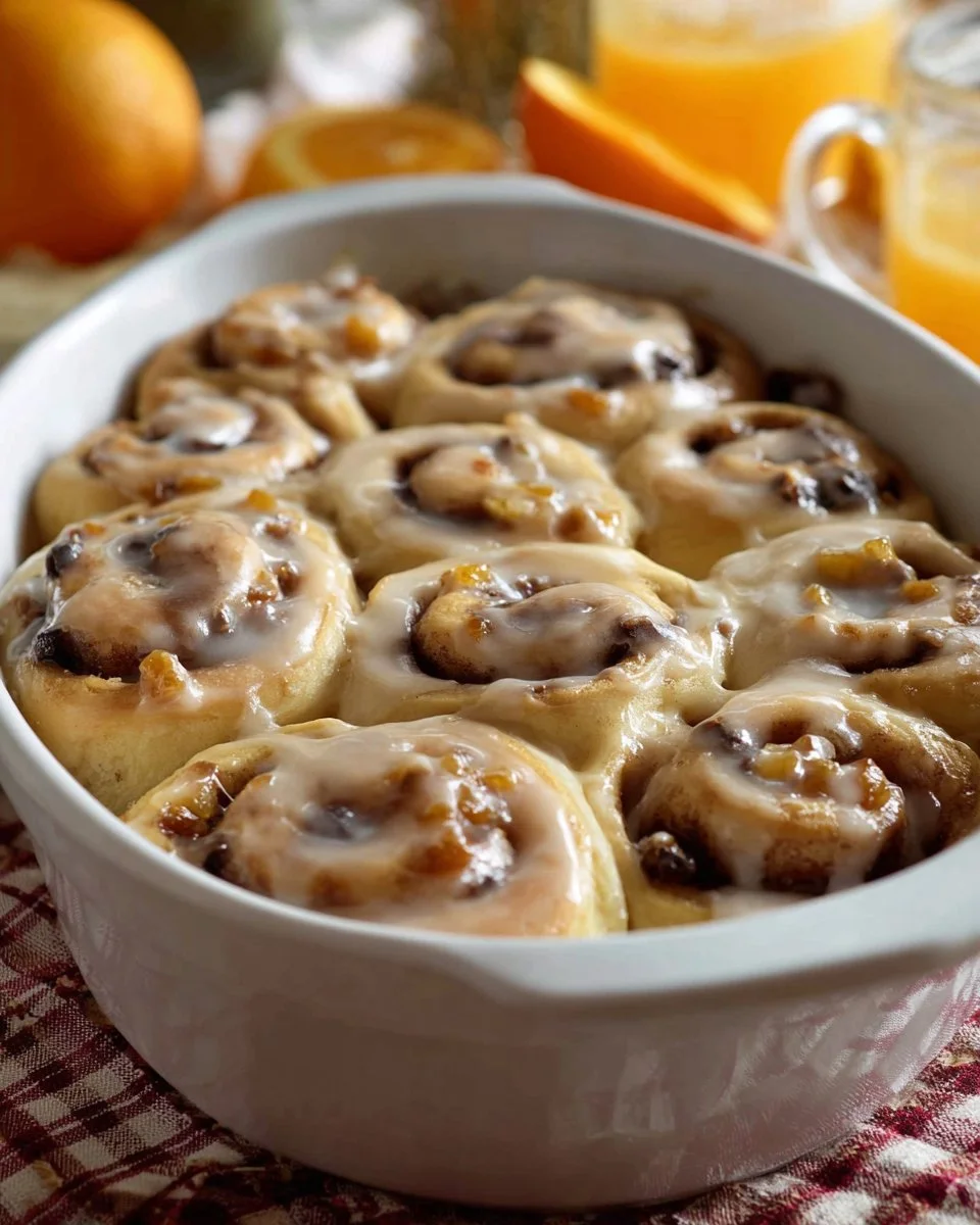 Delicious Chelsea Buns filled with pears and raisins on a rustic wooden table.