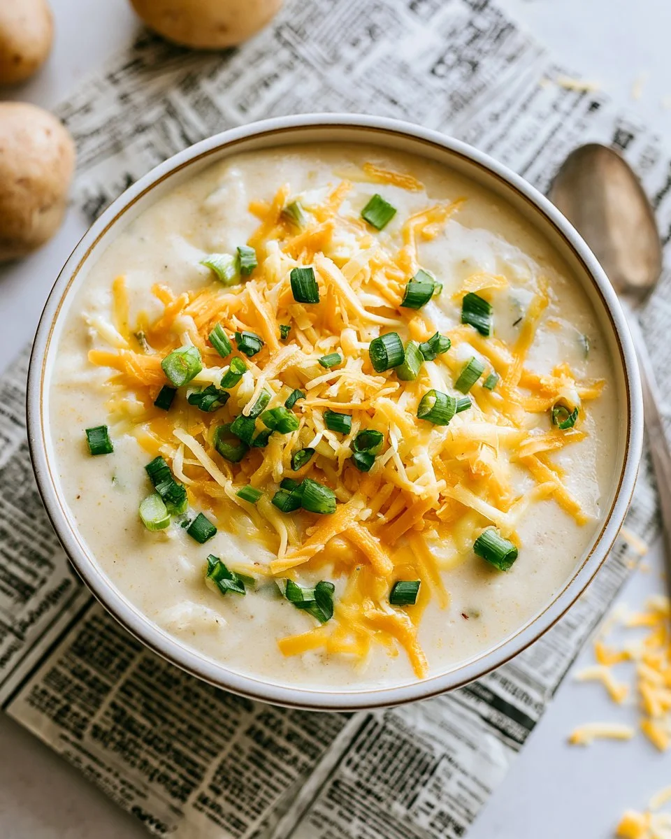 Delicious bowl of chicken chowder with vegetables and herbs