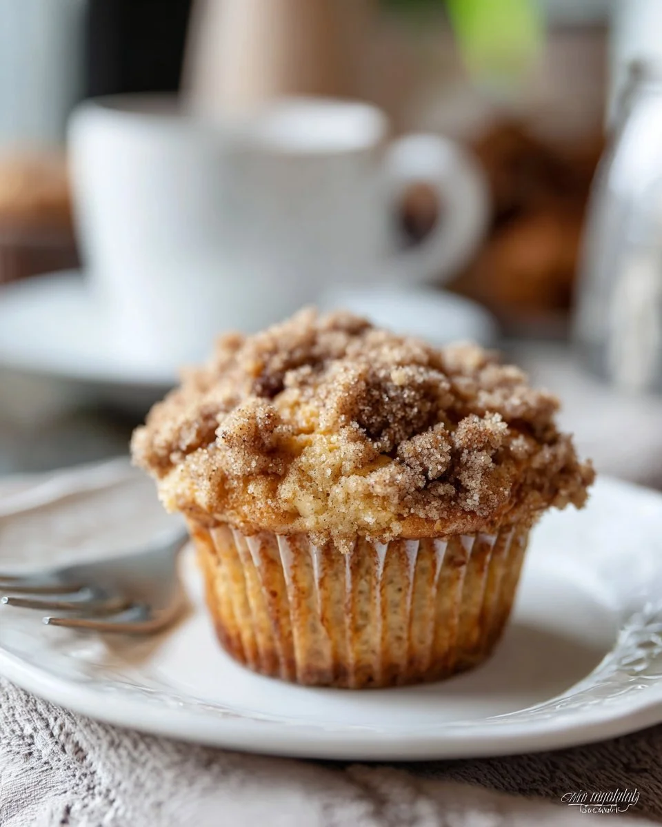 Freshly baked Cinnamon Maple Muffins with a golden crust and delicious aroma