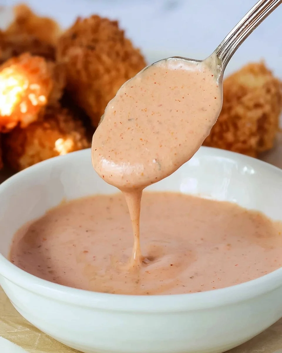 Bowl of homemade comeback sauce ready for dipping