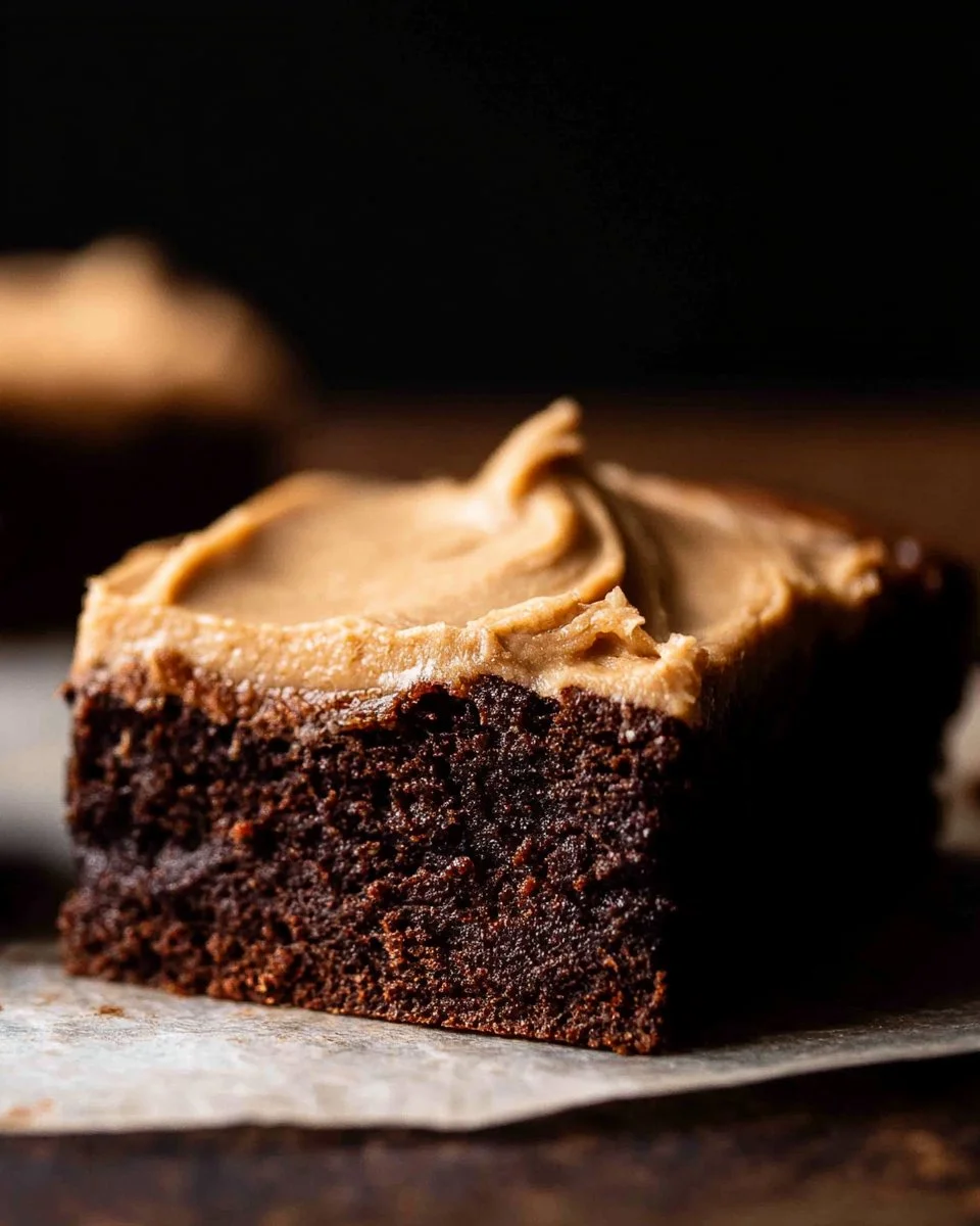 Delicious homemade Guinness brownies topped with chocolate ganache.