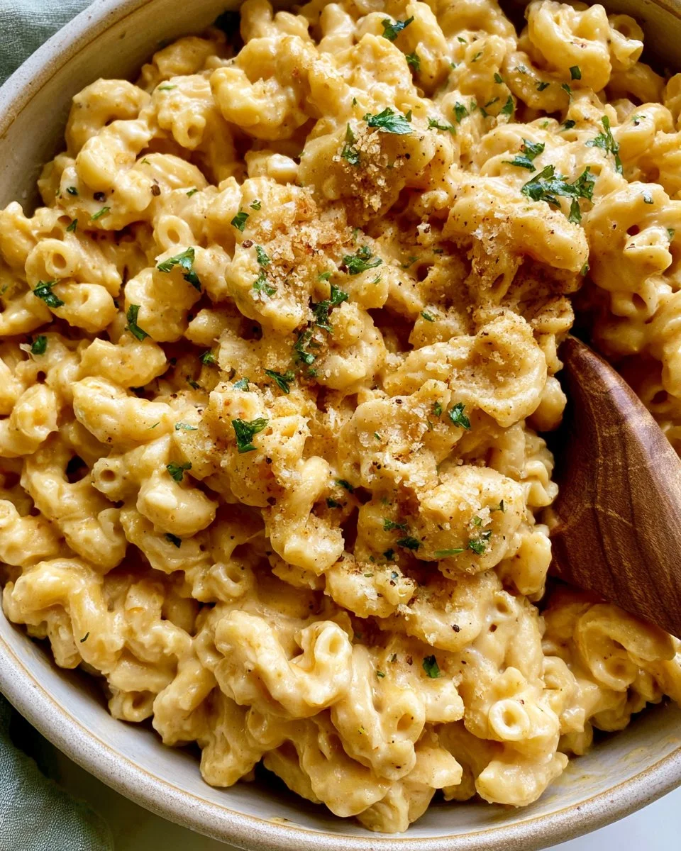 Healthy mac and cheese recipe with nutritious ingredients and creamy texture