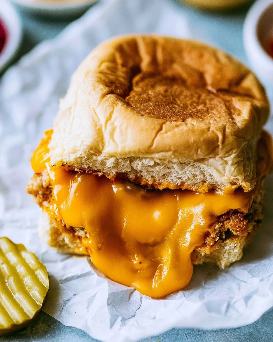 Juicy Lucy stuffed turkey cheeseburgers on a platter