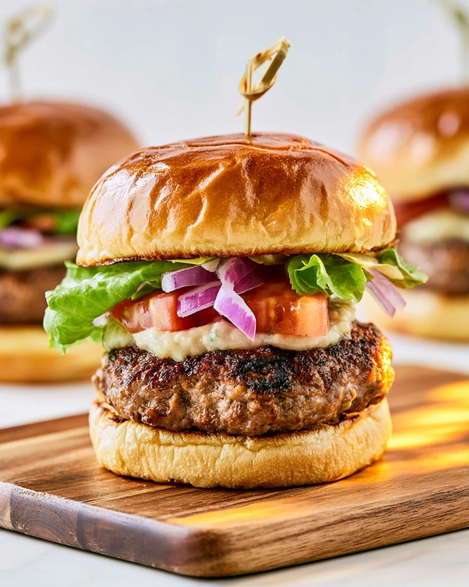 Juicy homemade turkey burger on a bun with lettuce and tomato