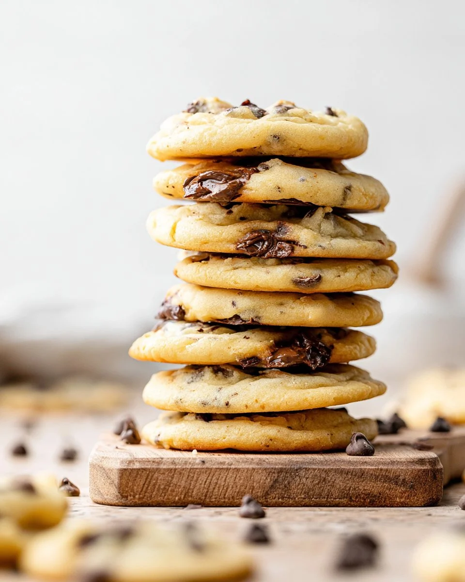 Delicious chocolate chip cookies without brown sugar on a cooling rack.