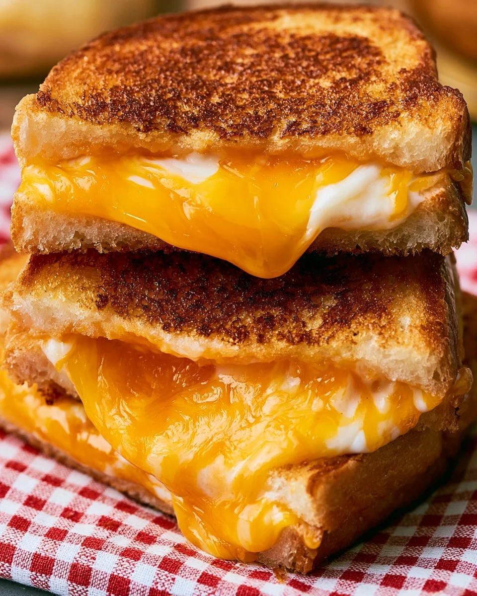 Delicious Disneyland-style grilled cheese sandwich ready to be served