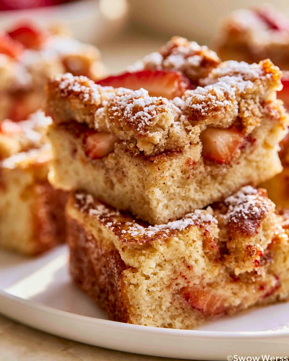 Delicious French Toast Bake Casserole ready to be served for breakfast