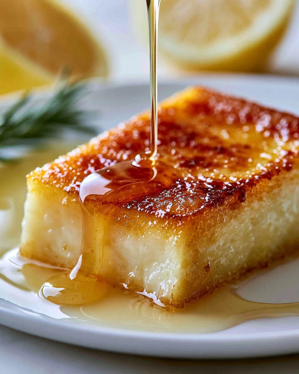 Fried Cheese Saganaki served with lemon on a plate