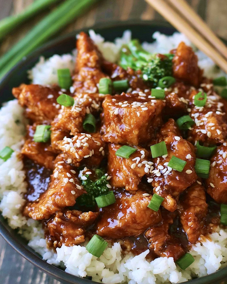 Delicious Instant Pot Mongolian Chicken cooked to perfection