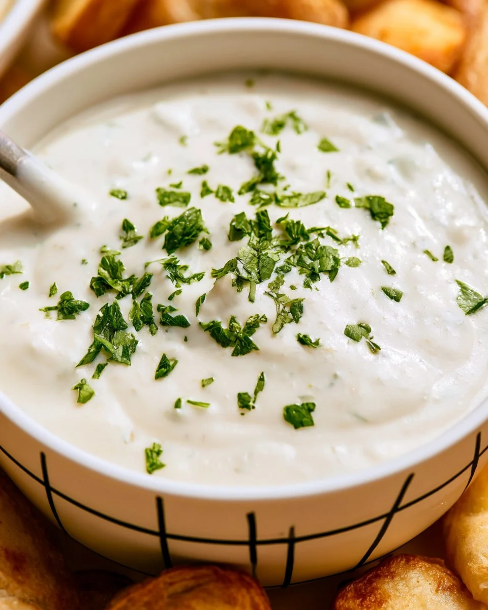 One bowl veggie dip served with fresh vegetable sticks
