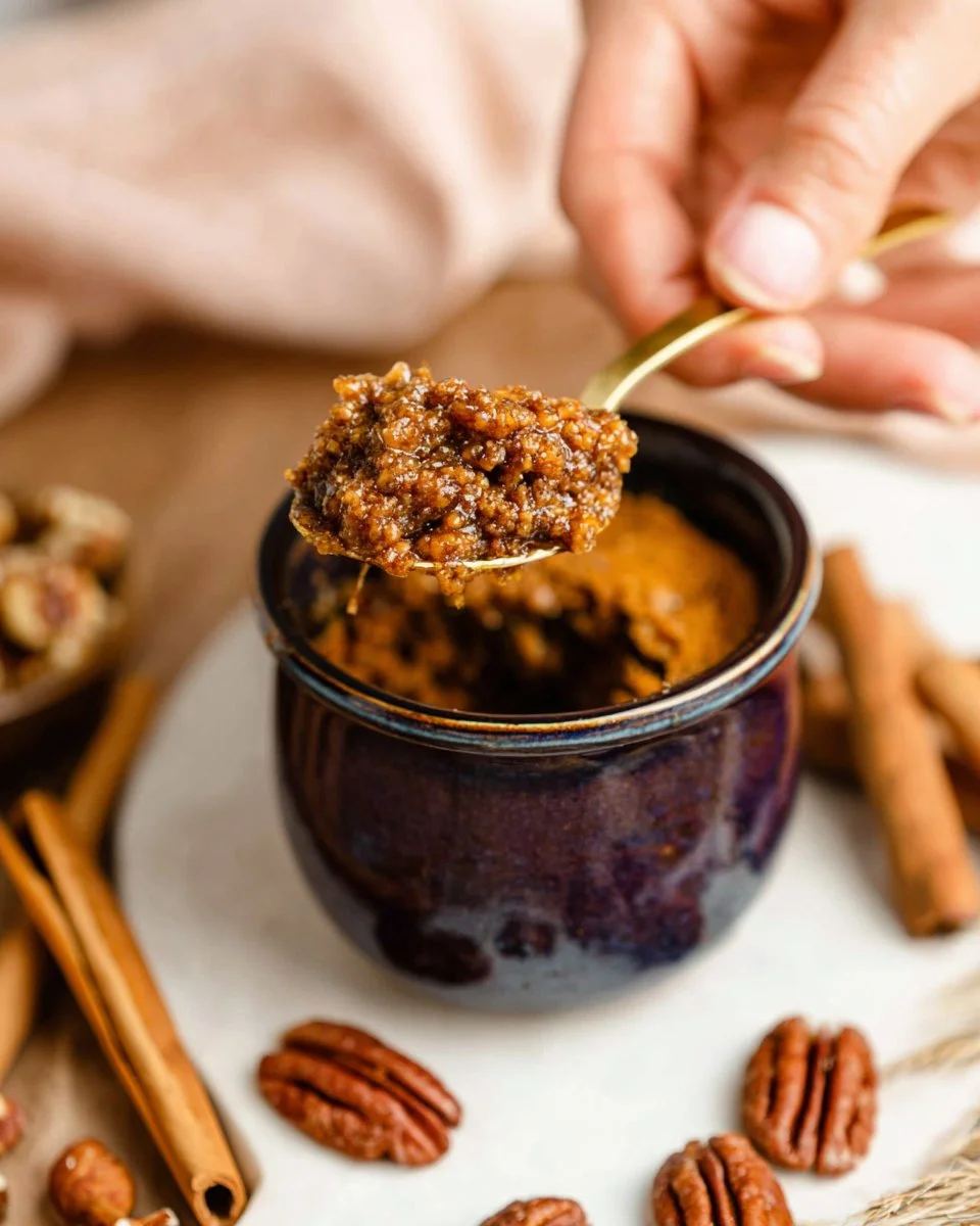 Gluten-free pumpkin spice mug cake in a cozy mug, perfect for one.