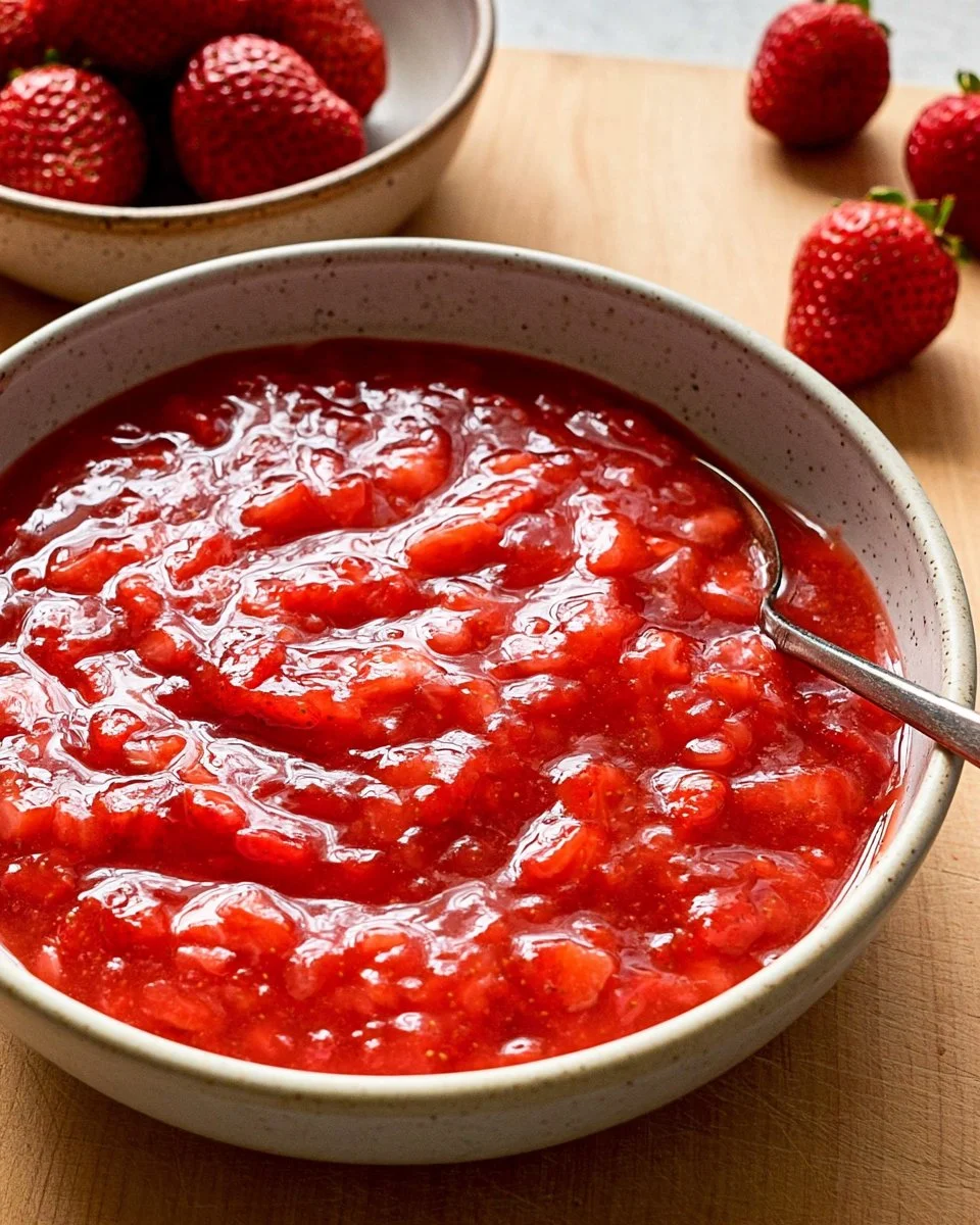 Delicious strawberry cake filling in a homemade dessert