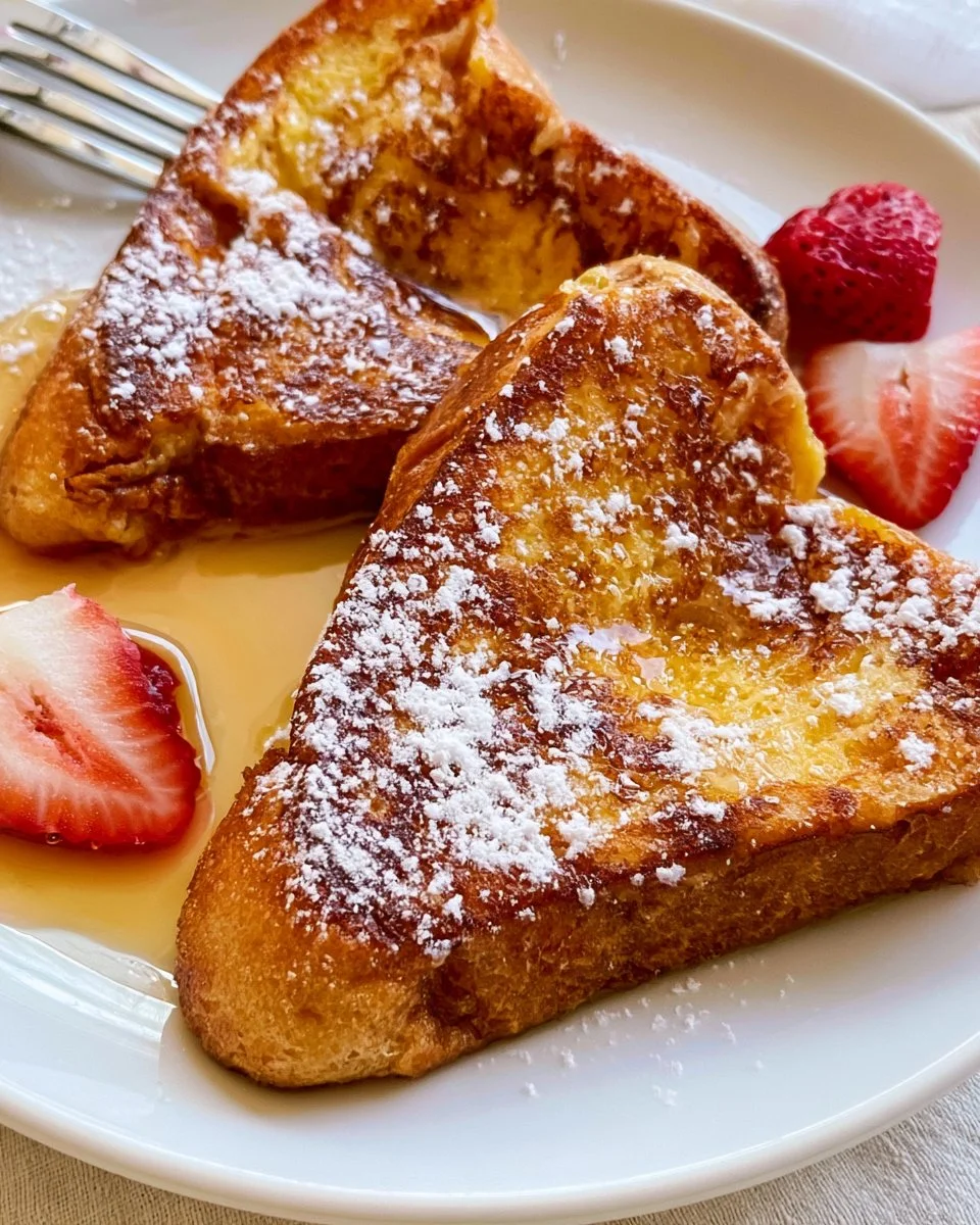 Deliciously prepared Keto French Toast topped with berries and syrup