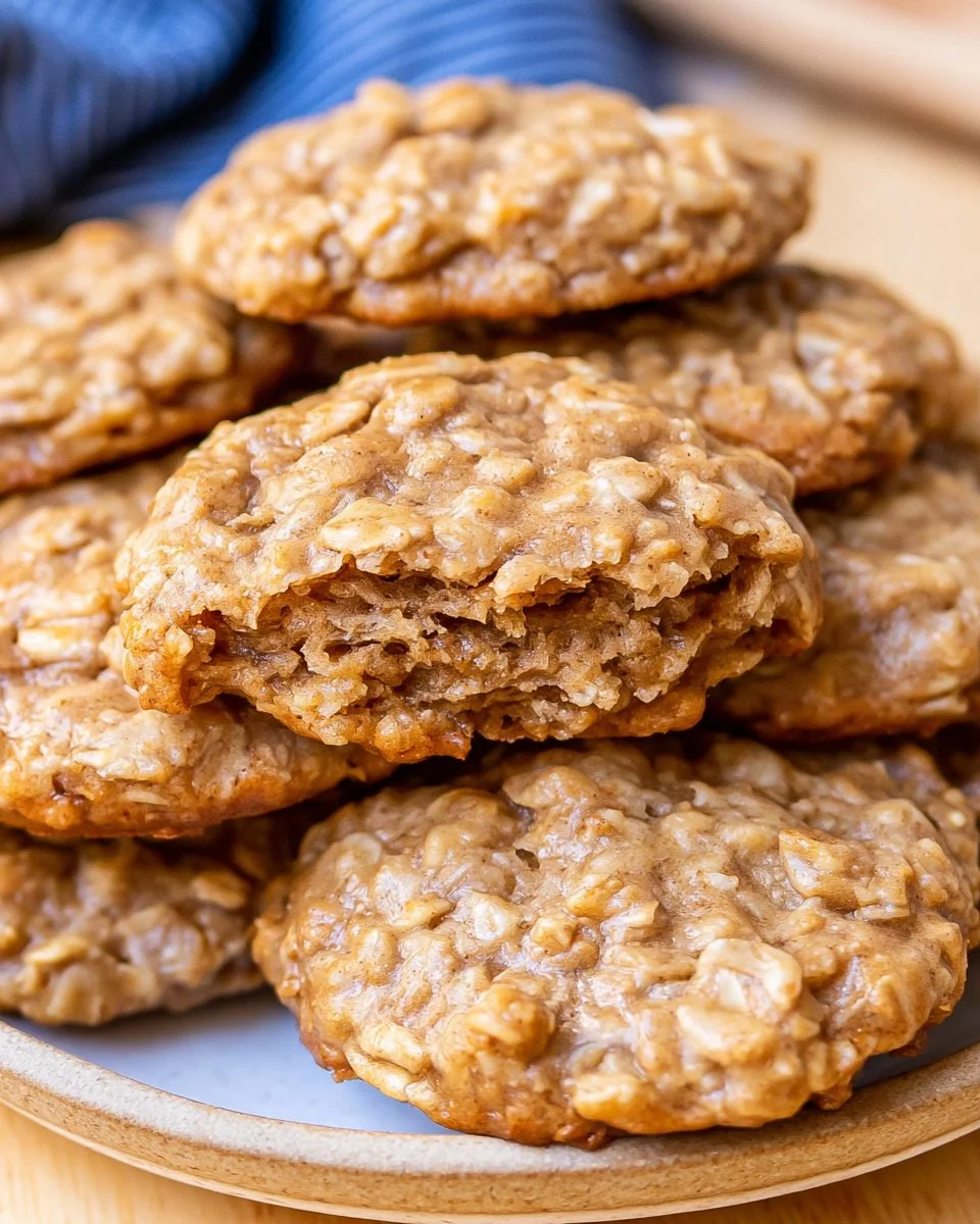 Batch of freshly baked Peanut Butter Apple Cookies on a cooling rack.