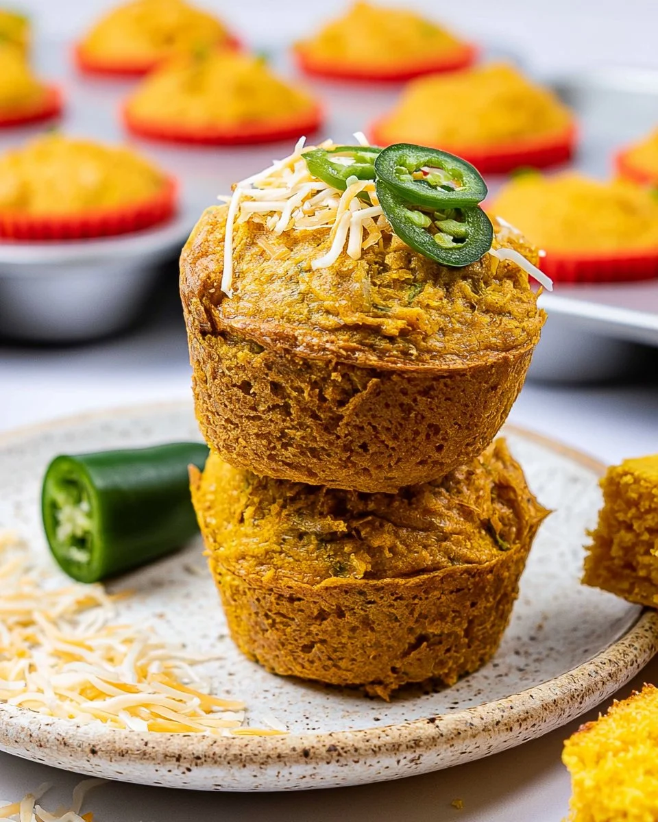 Freshly baked Pumpkin Jalapeno Muffins with a spicy twist