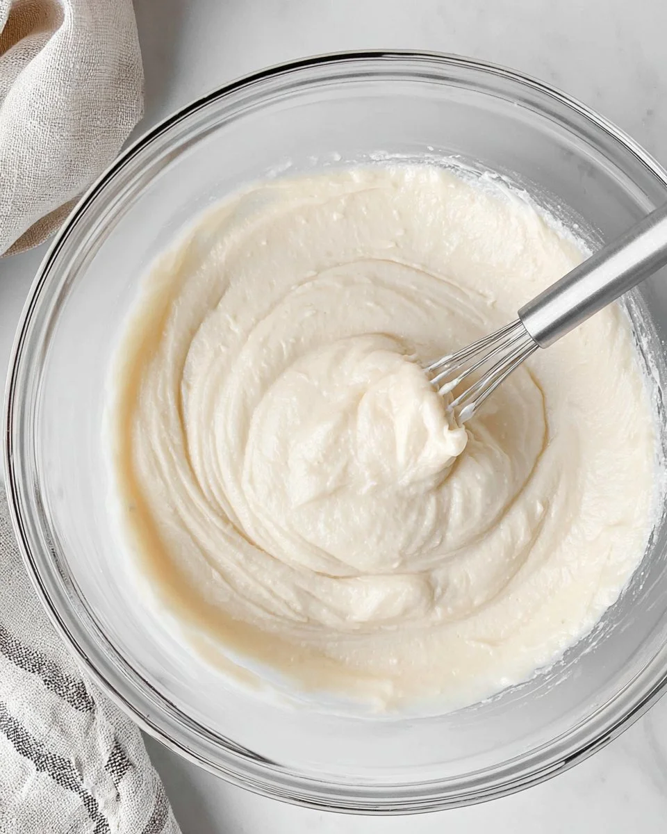 Delicious vegan cream cheese frosting on a cake