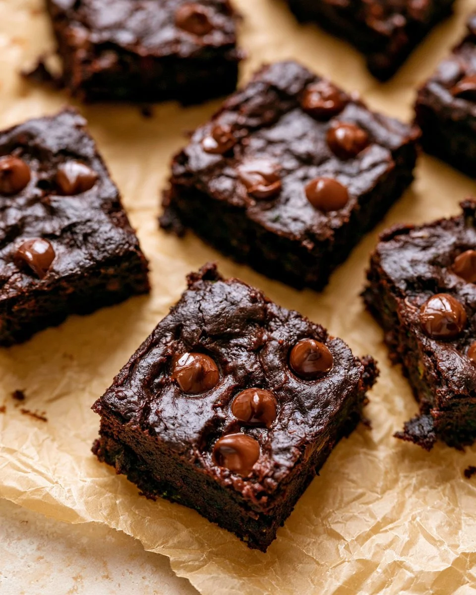 Delicious homemade zucchini brownies made with fresh zucchini.